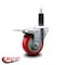 Service Caster 3.5'' Red Poly Swivel 1-1/8'' Expanding Stem Caster Total Lock Brake SCC-EXTTL20S3514-PPUB-RED-118 - alternate 4